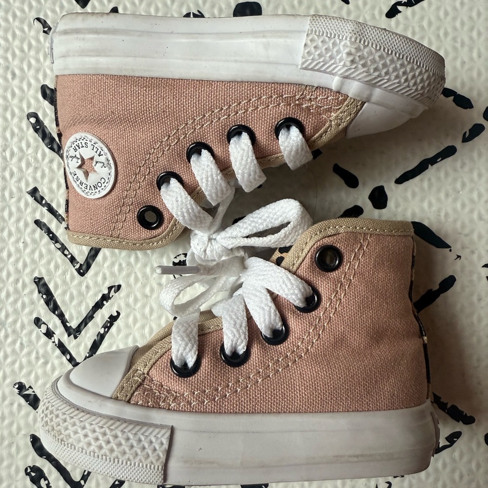 Custom Baby Converse Leopard High-Top Sneakers